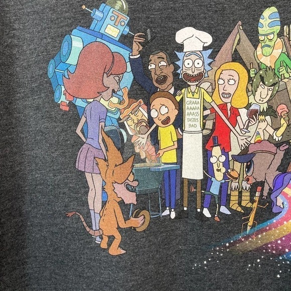 ripple Junction Rick And Morty Adult Swim Tee shirt Men's Size L Heather Gray. - Picture 5 of 12